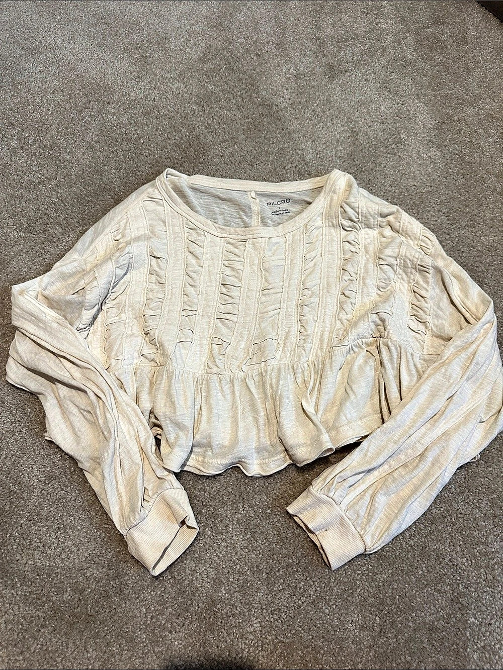 Pilcro Cream babydoll top